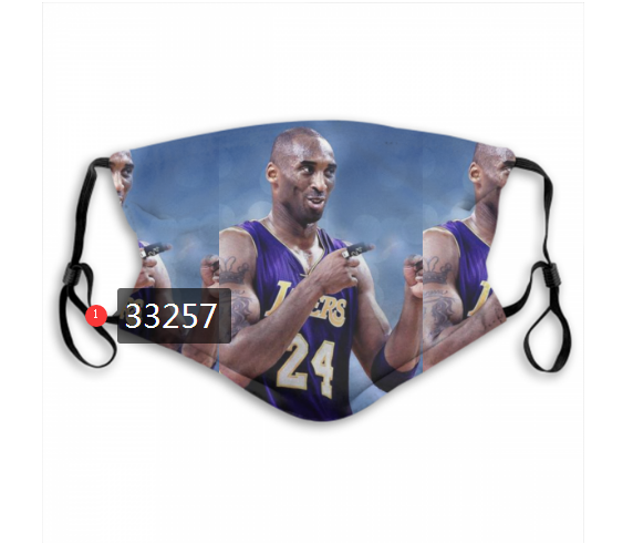 2021 NBA Los Angeles Lakers #24 kobe bryant 33257 Dust mask with filter->nba dust mask->Sports Accessory